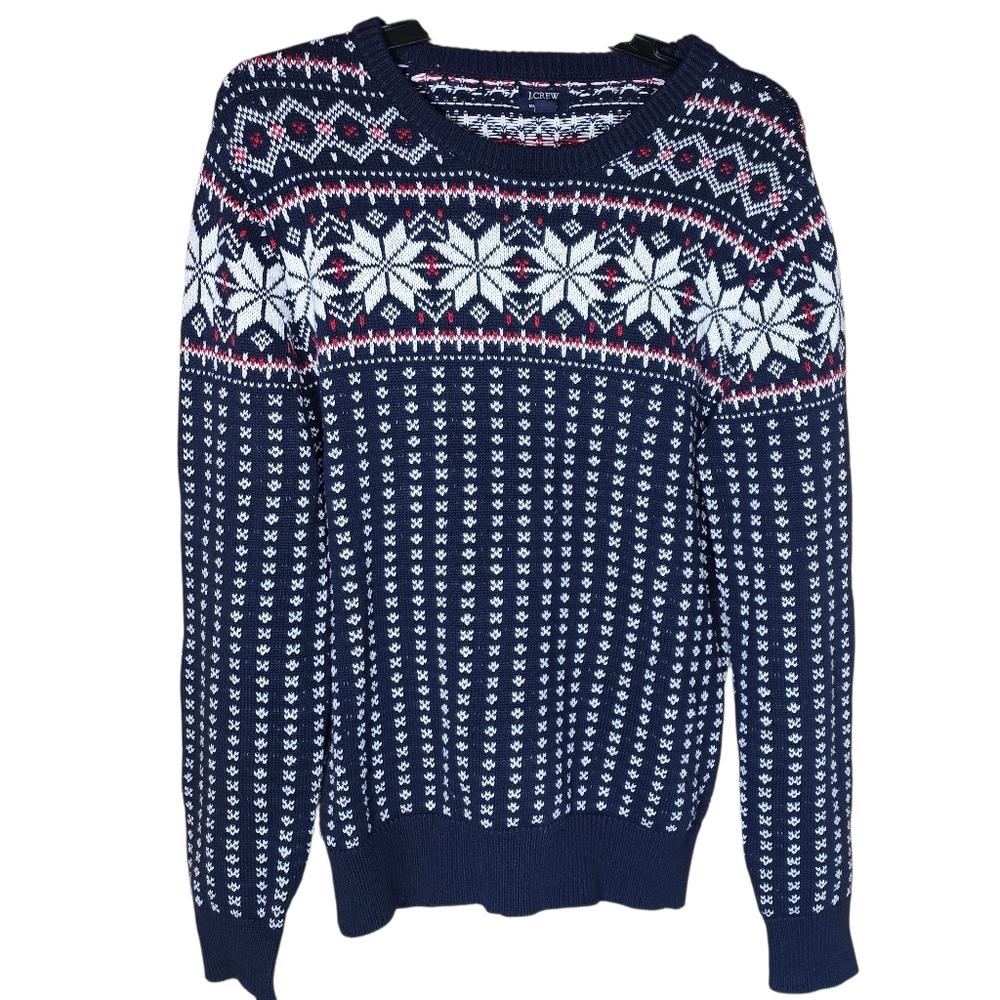 J Crew Factory 100% Cotton Fair Isle Men’s Sweater Small - EUC